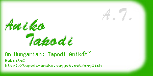 aniko tapodi business card